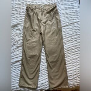 Abercrombie & Fitch 90s Straight Ultra High Rise Vegan Leather Pants, Size 30